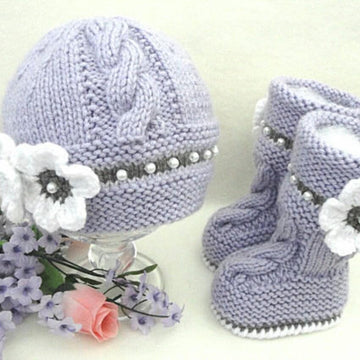 Baby Hat Infant Baby Booties Girl Knitting Pattern