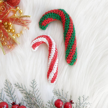 Candy cane crochet Christmas ornament pattern