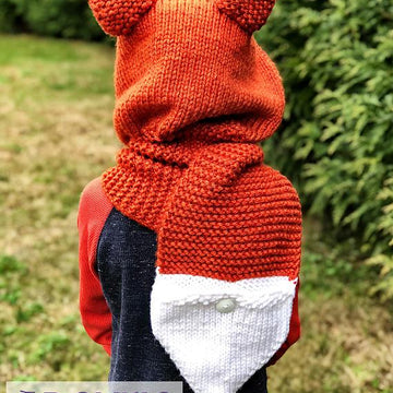 Fox or Wolf Hooded Scarf