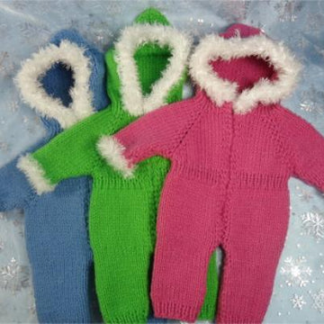 Snowsuit with Accessories,  Knitting Patterns fit American Girl and other 18-Inch Dolls