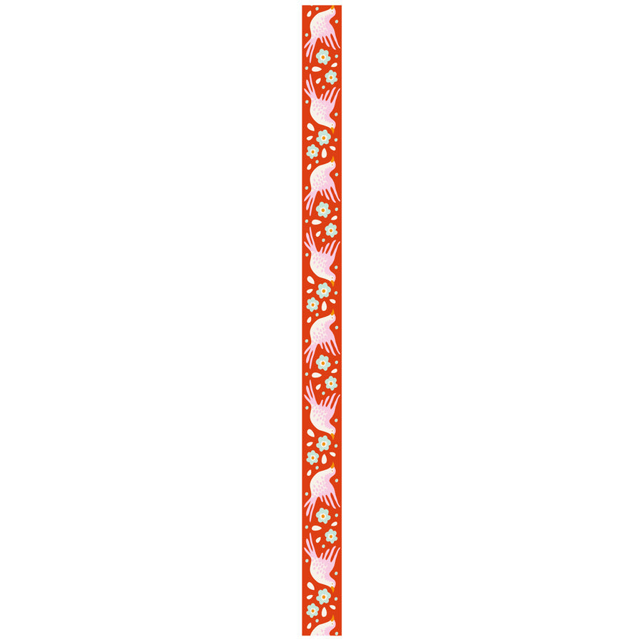 Tilda Bird Pond Jacquard Ribbon Lovebirds (15mm)