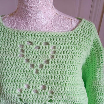 Crochet Easy Heart Sweater Pattern