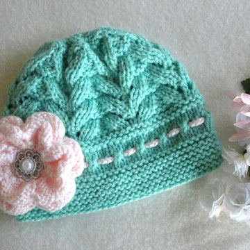 Knitting PATTERN Baby Hat Baby Girl