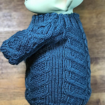 Cabled Sweater for Baby Yoda