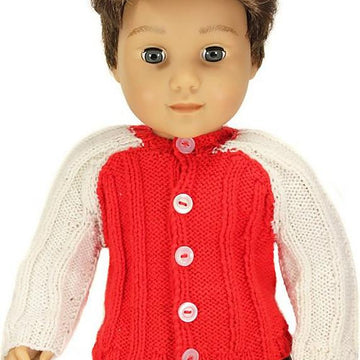 Saddle Sleeve Cardigan - 18" Dolls