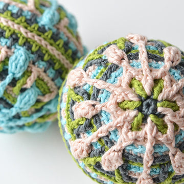 Snow Baubles - overlay crochet
