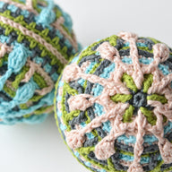 Snow Baubles - overlay crochet