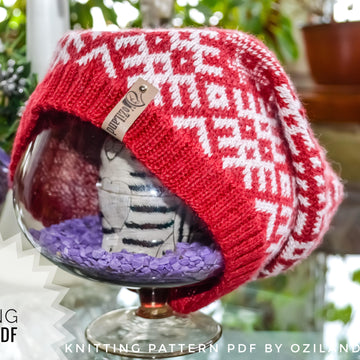 Latvian jacquard hat for men