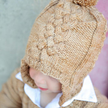 Master Charles Cabled Ear Flap Cap