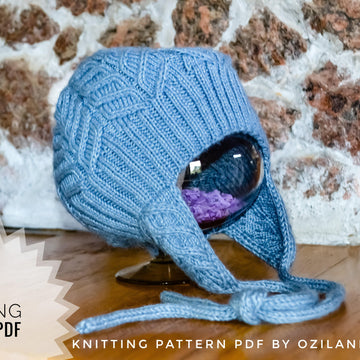 Knitted hat with ear flaps