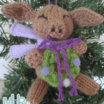 Perky Holiday Pig Ornament