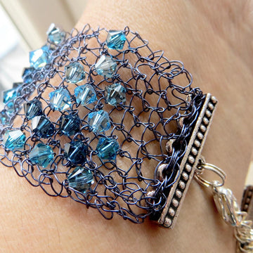 Crystal & Wire Bracelet