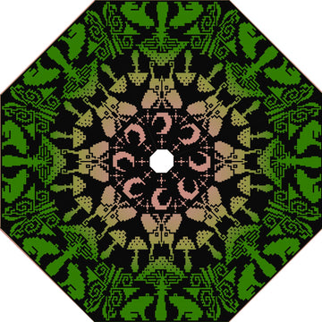Mushroom Forest Holiday Tree Skirt