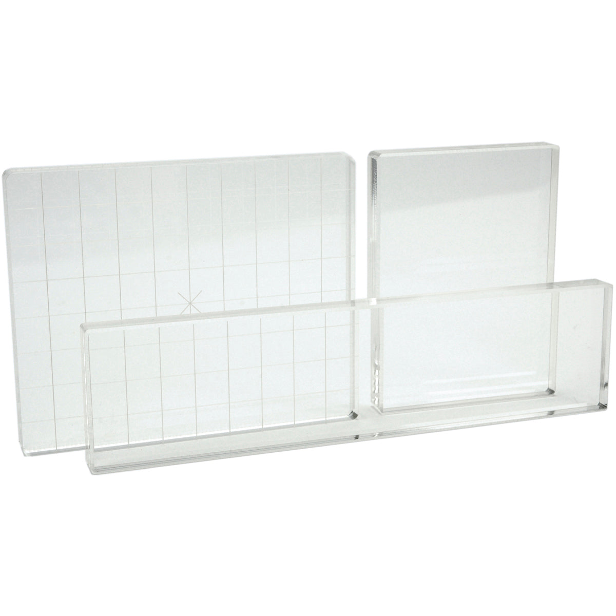 Apple Pie Memories Acrylic Stamp Blocks 3/Pkg - .5" Thick: 2"X8", 3"X4", 4"X5" W/Grid