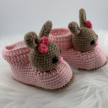 Bunny Baby Boot – Crochet Booties Pattern Available in English and Portuguese