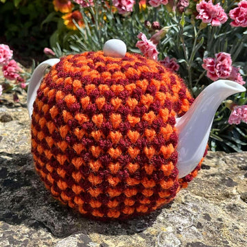 Retro Tweed 4 Cup Teapot Cosy Knitting Pattern
