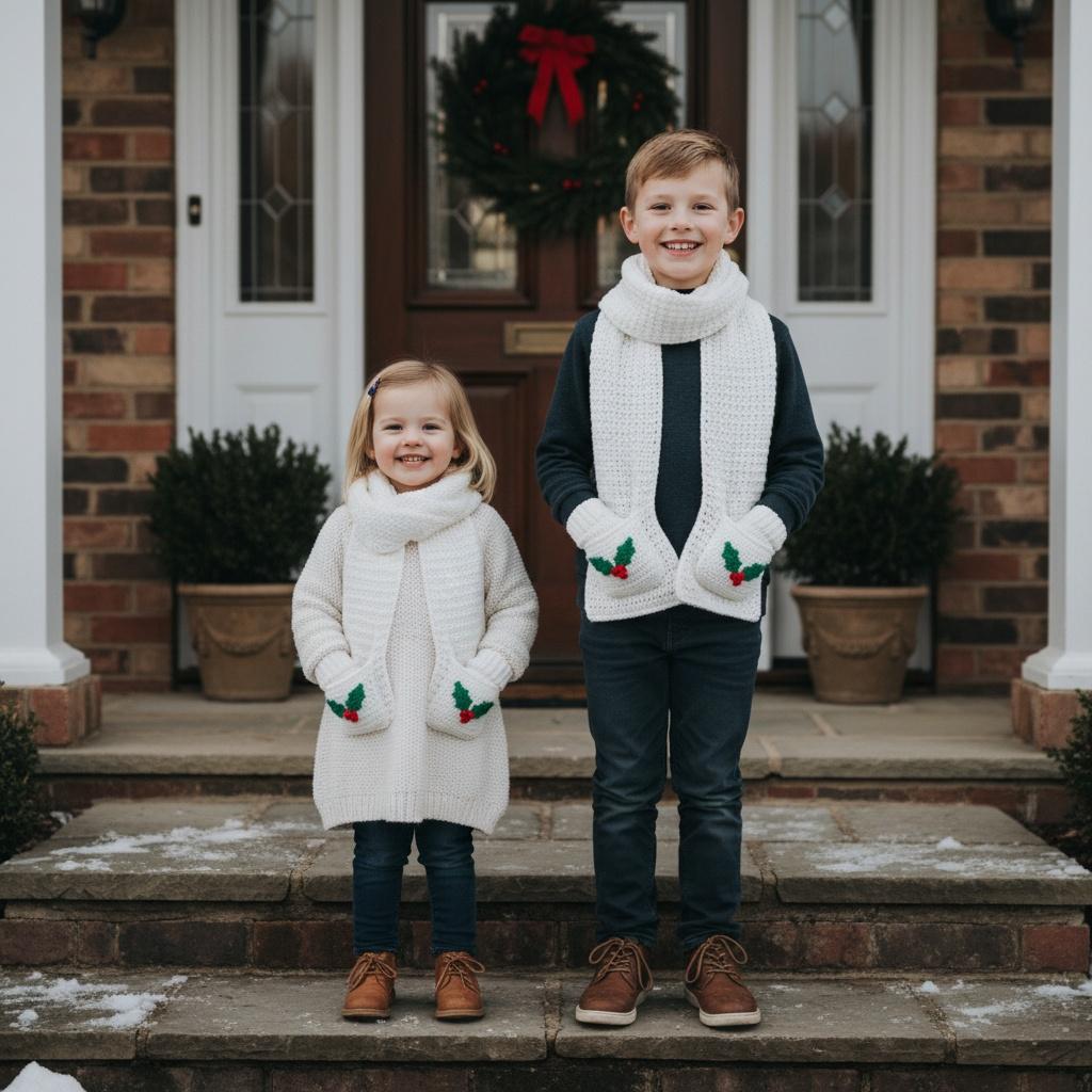 Children's Scarf and Gloves