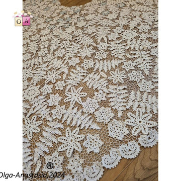 Lace wedding cape with scarf