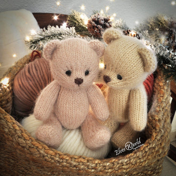 Teddy Bear knitting pattern, In the round