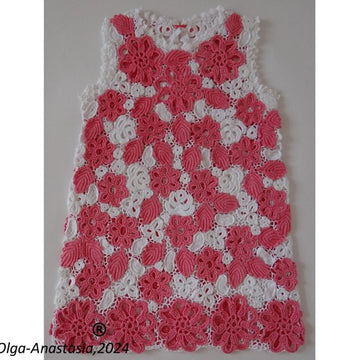 Crochet lace dress for girls