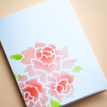 Memory Box Poppystamps Stencil 6"X6" - Romantic Blooms