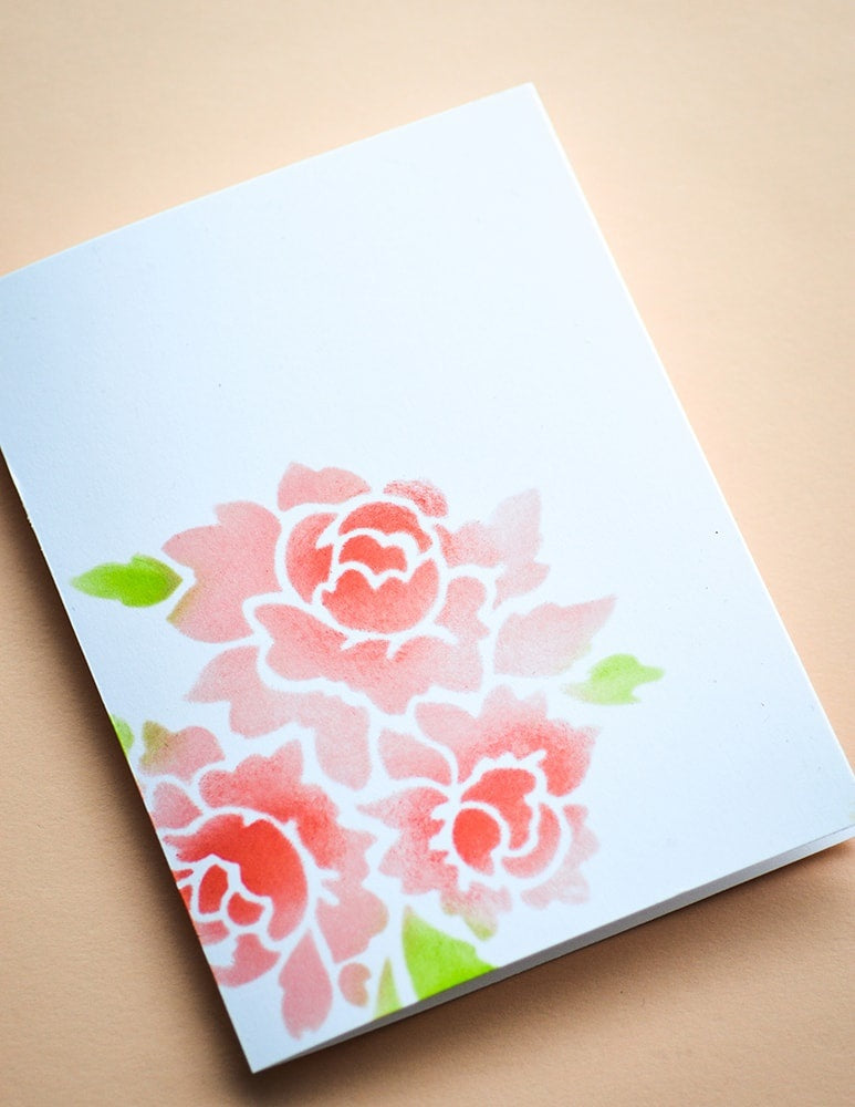 Memory Box Poppystamps Stencil 6"X6" - Romantic Blooms