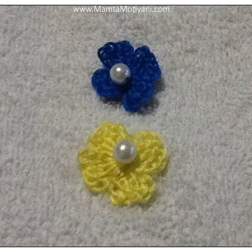 4 Petals Crochet Flower Pattern Applique For Christmas Valentine
