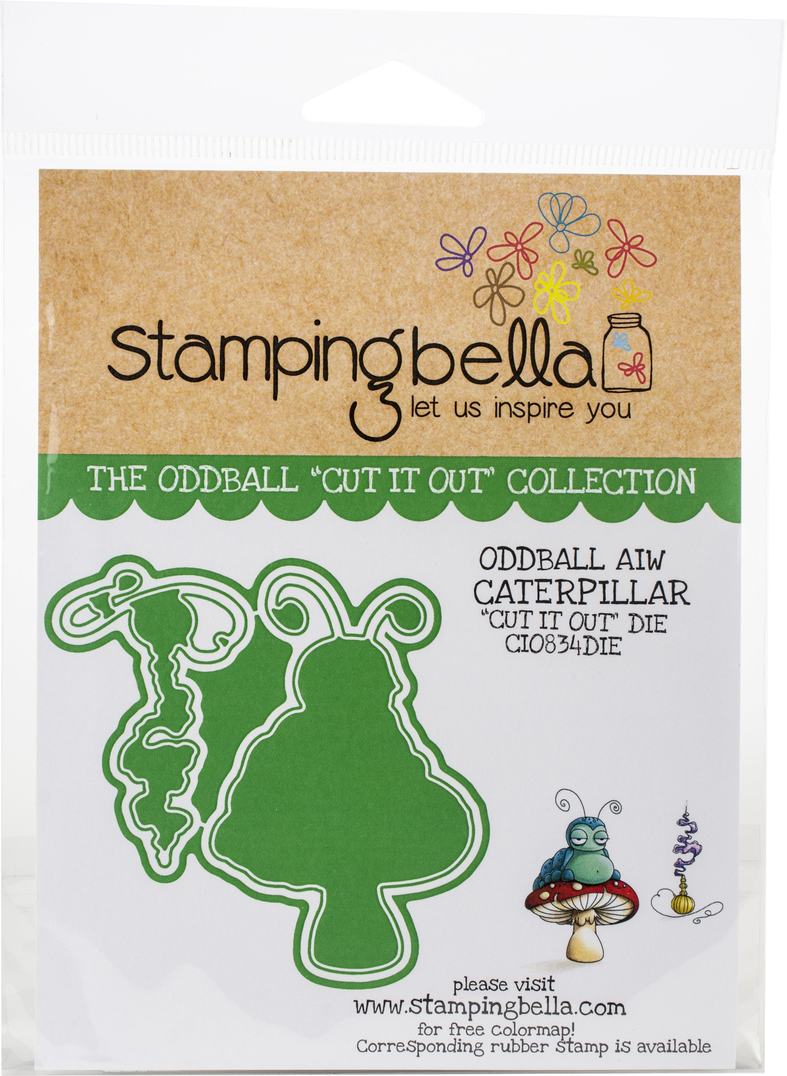 Stamping Bella Cut It Out Dies - Oddball Caterpillar
