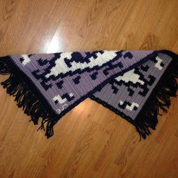 Two Gray Hills Fringed Throw