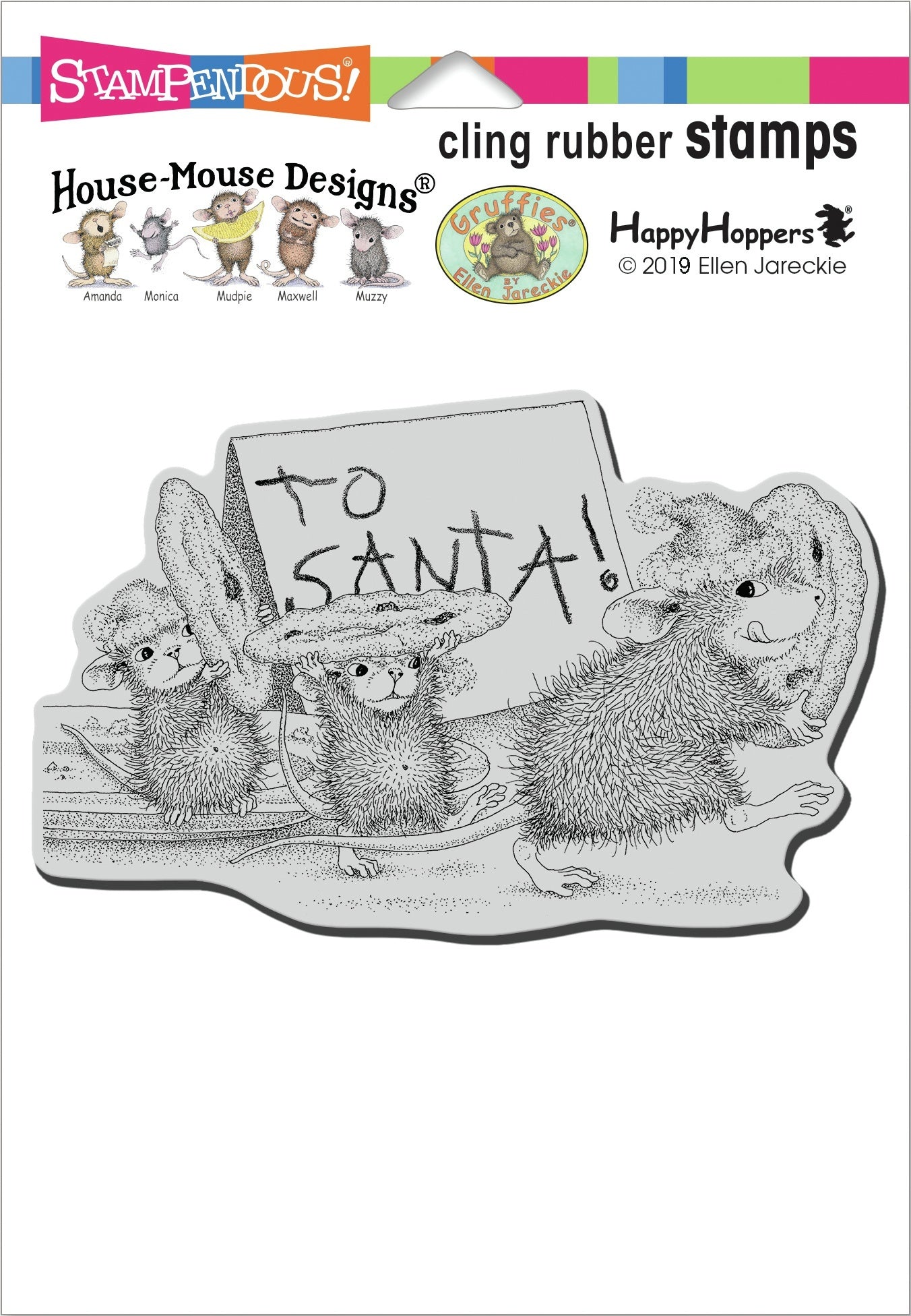 Stampendous House Mouse Cling Stamp - To Santa