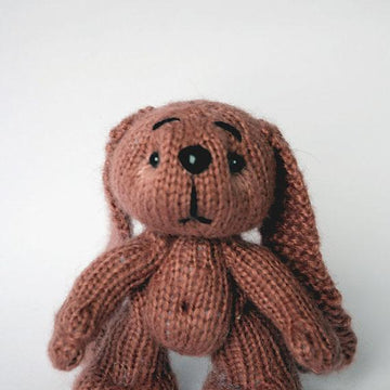 Dusty pink rabbit  (knitted round)