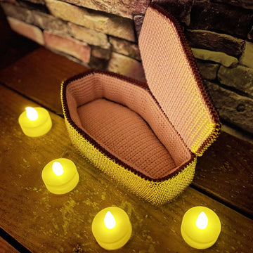 Dracula coffin bed Crochet casket Vampire bat Trick or treat box Halloween Decorations Crochet pattern