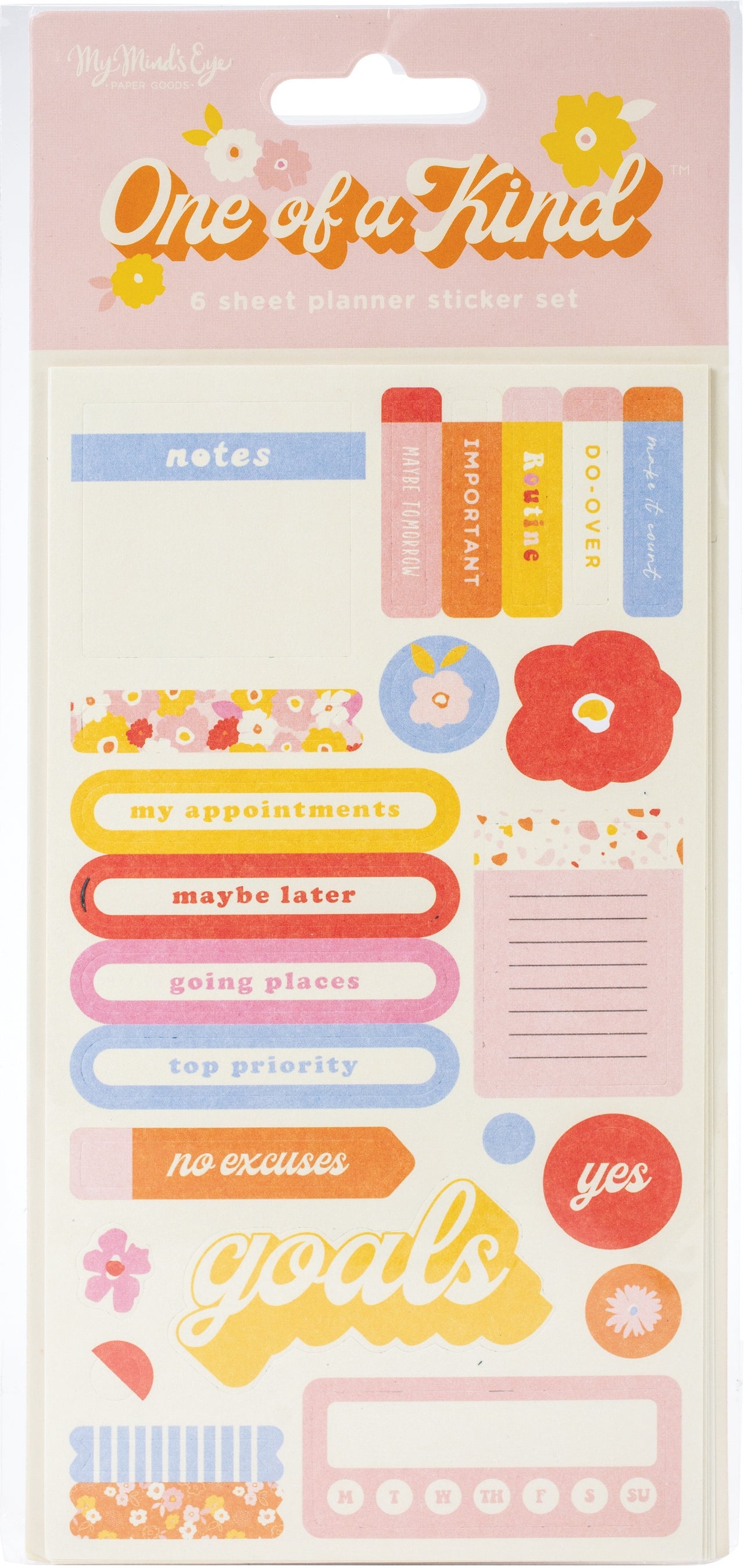 My Minds Eye One Of A Kind Planner Sticker Set 6/Pkg - 621450