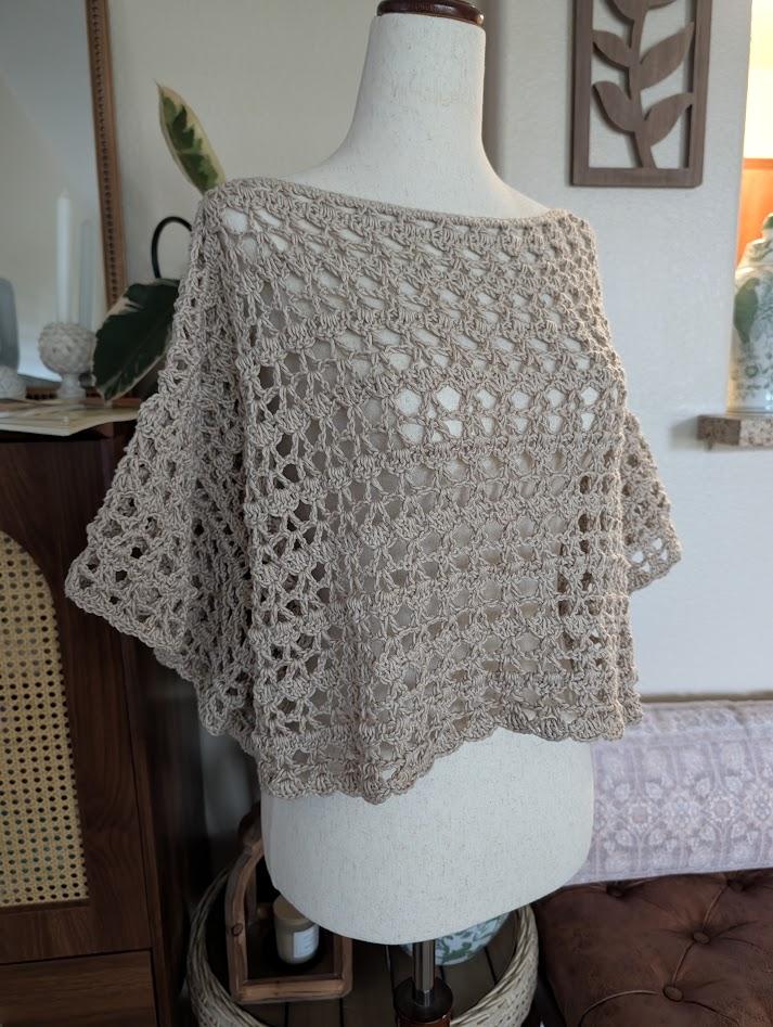 Seafoam Serenity Crochet Pullover Top