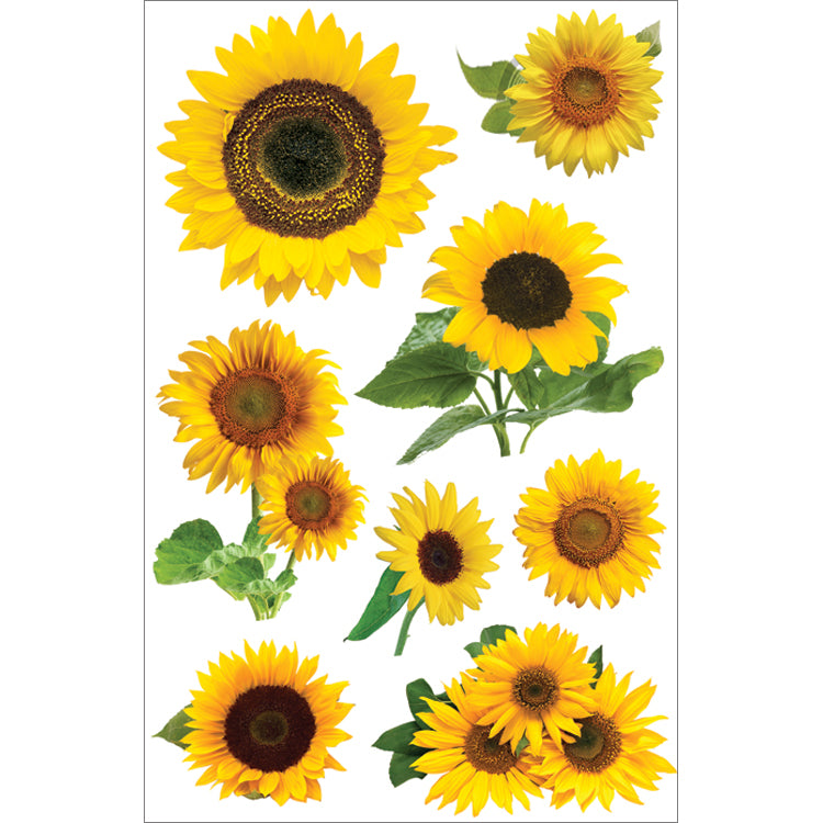 Paper House 3D Stickers 4.5"X7.5" - Sunflowers
