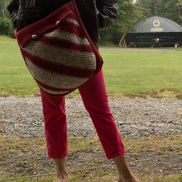 Diagonal Stripes Messenger Bag