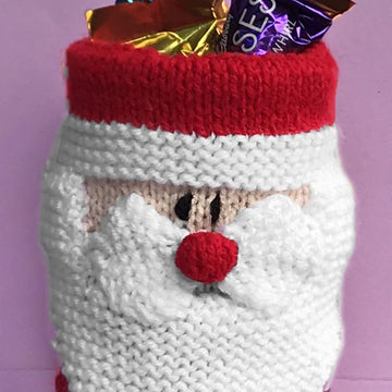 Father Christmas Santa Tin Holder 15 cms tall