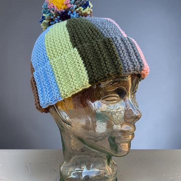 Scrap Yarn Bobble Beanie