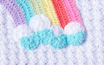 Rainbow Baby Blanket Crochet Pattern #437