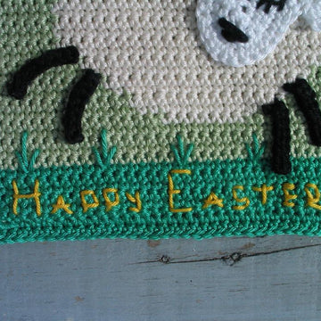 Larry Lamb Easter Potholder