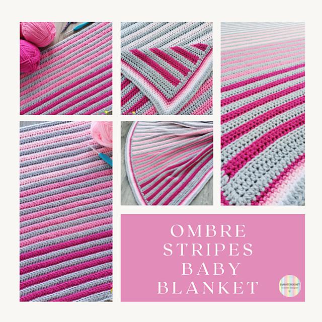 Ombre Stripes Baby Blanket