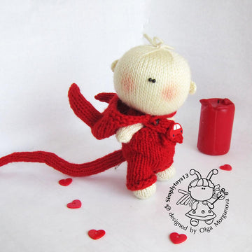 Pebble doll - Halloween Devil Doll
