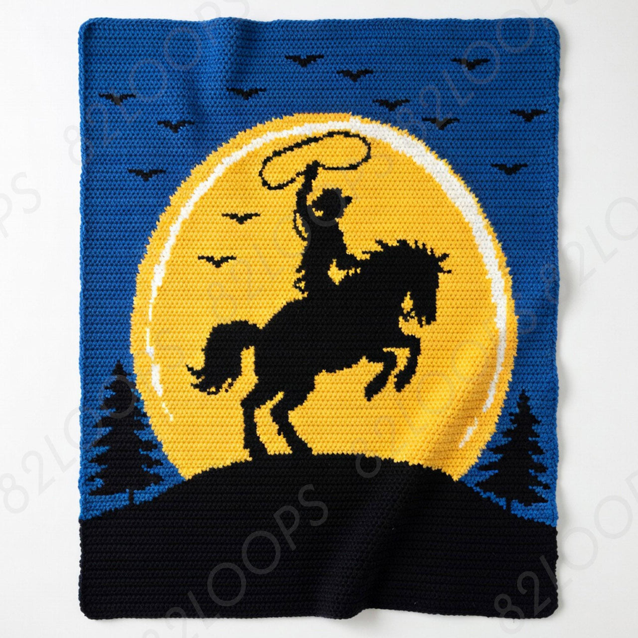 Rodeo Cowboy SC Crochet Blanket Pattern