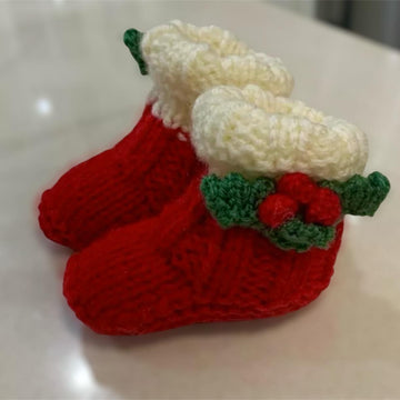 Christmas Baby Booties