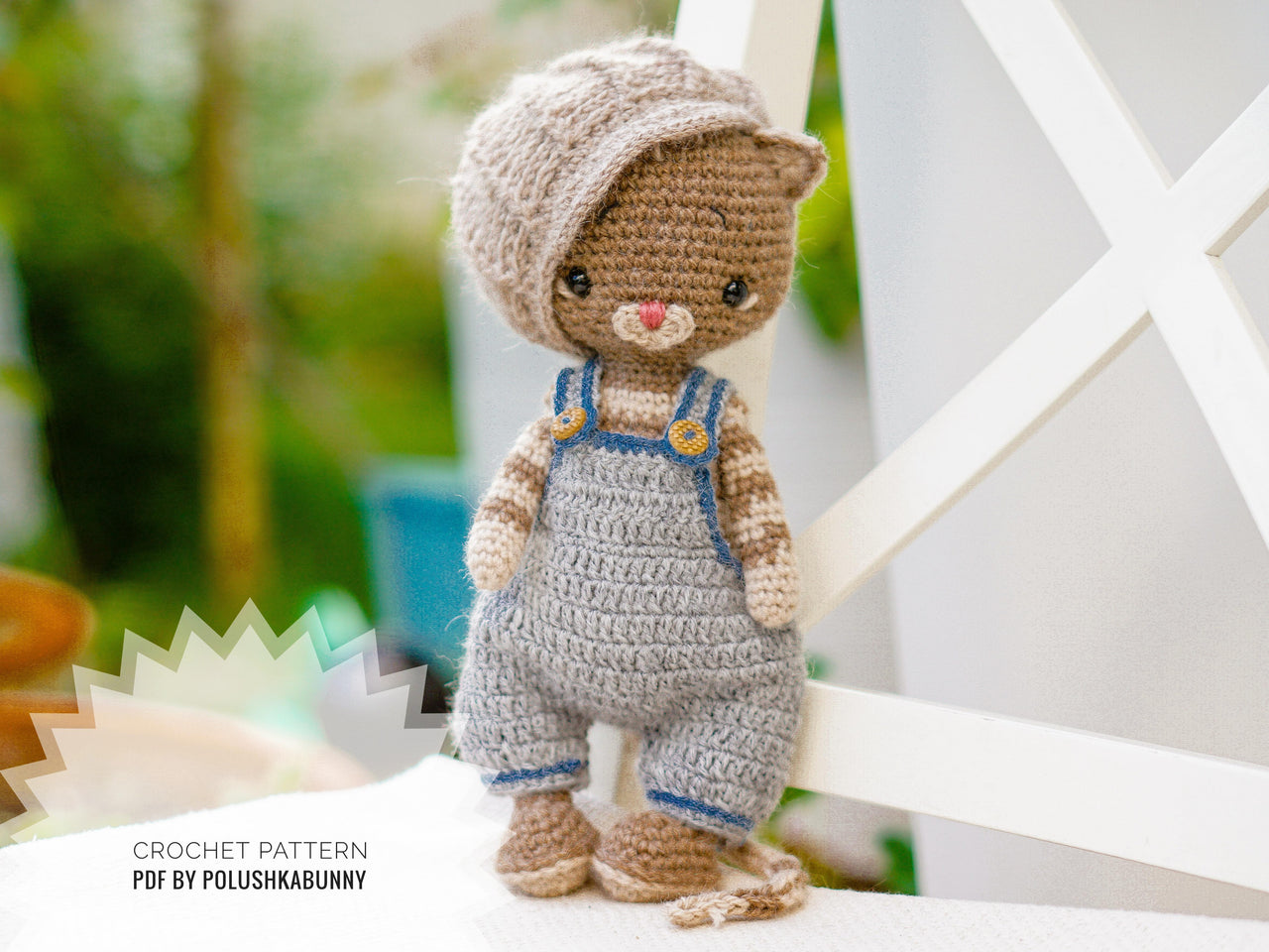 Crochet Pattern Doll clothes - Outfit Cute Little Boy for bunny toy
