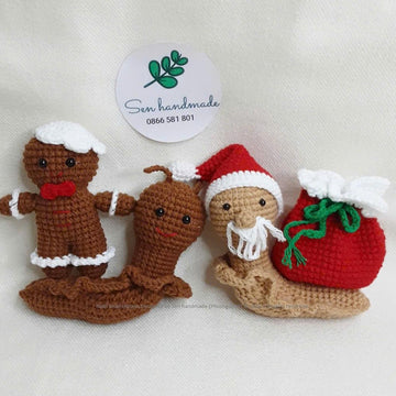 Ginger bread Snail- Crochet pattern- PDF file- English