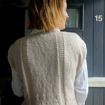 Cable v neck sweater vest