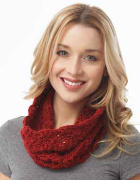 Lacy Cluster Cowl in Caron Simply Soft - Downloadable PDF