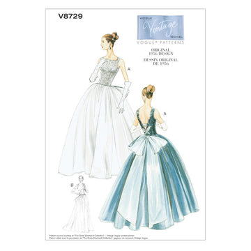 Vogue Misses' Dress and Underskirt V8729 - Sewing Pattern