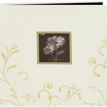 Pioneer Scroll Embroidery Fabric Post Bound Album 12"X12" - Ivory